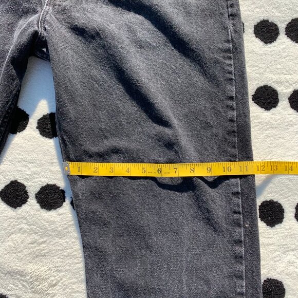 Wrangler Washed Faded Black Denim Straight Leg Dark Wash Classic Relaxed Fit Jea - Picture 11 of 13